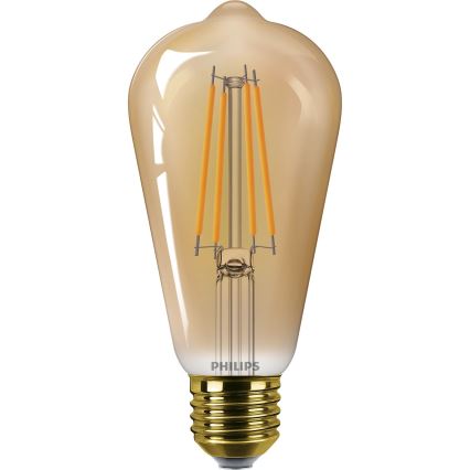 LED glödlampa VINTAGE Philips ST64 E27/7W/230V 1800K