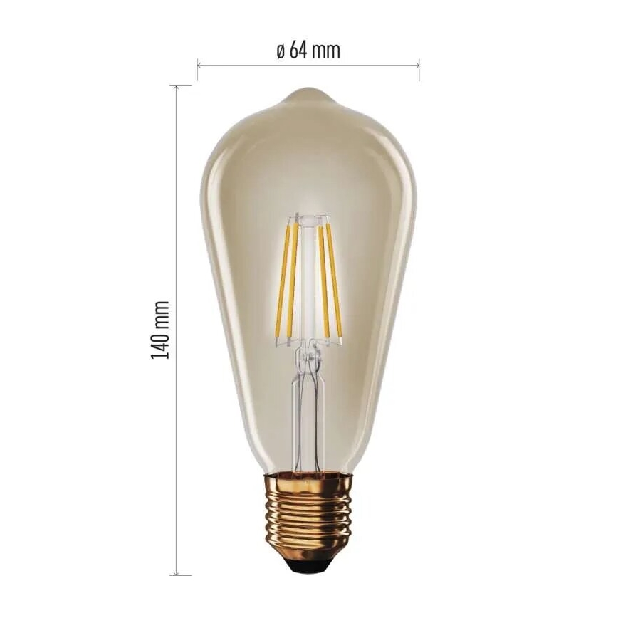 LED glödlampa VINTAGE ST64 E27/4,5W/230V 2200K