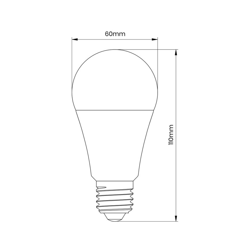 LED glödlampa with a sensor A60 E27/9W/230V 3000K