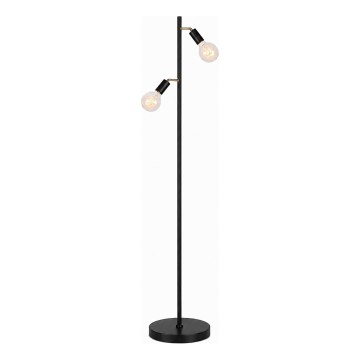 LED golvlampa 2xE27/7W/230V 2000K svart/guld
