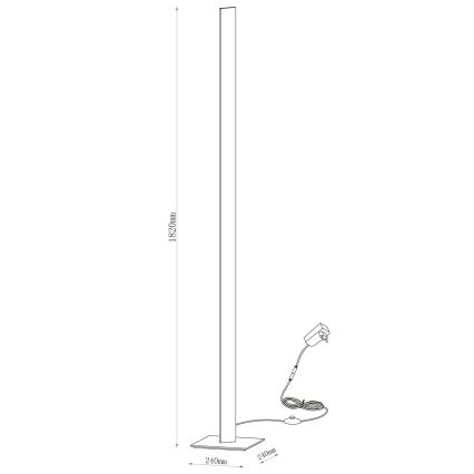 LED golvlampa BERNADETTA LED/28W/230V 4000K svart