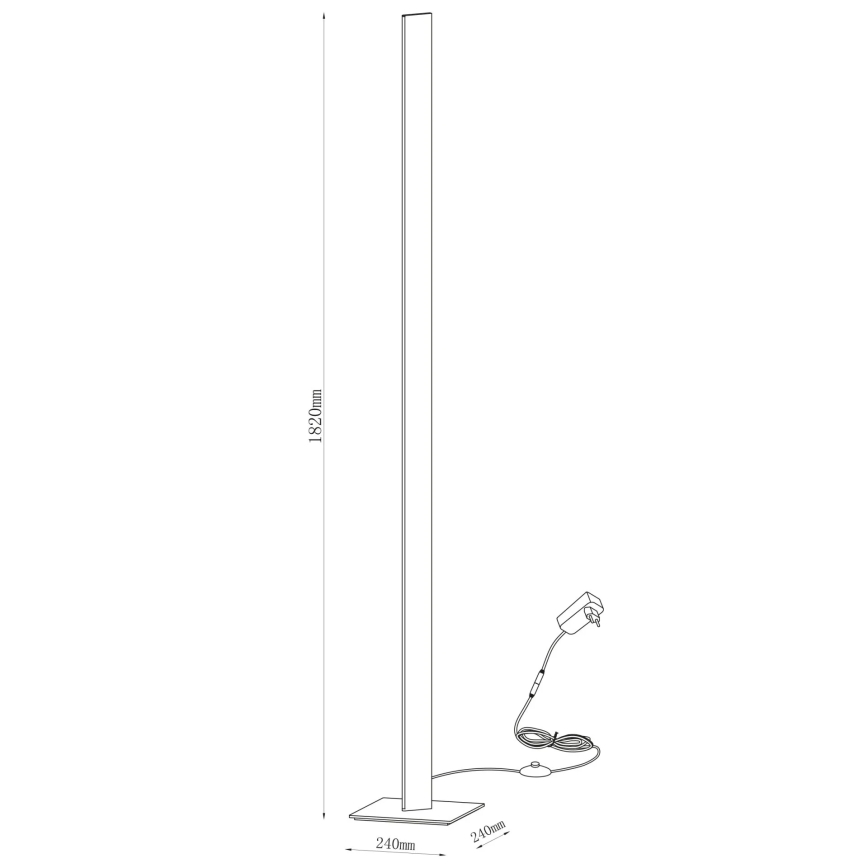 LED golvlampa BERNADETTA LED/28W/230V 4000K svart