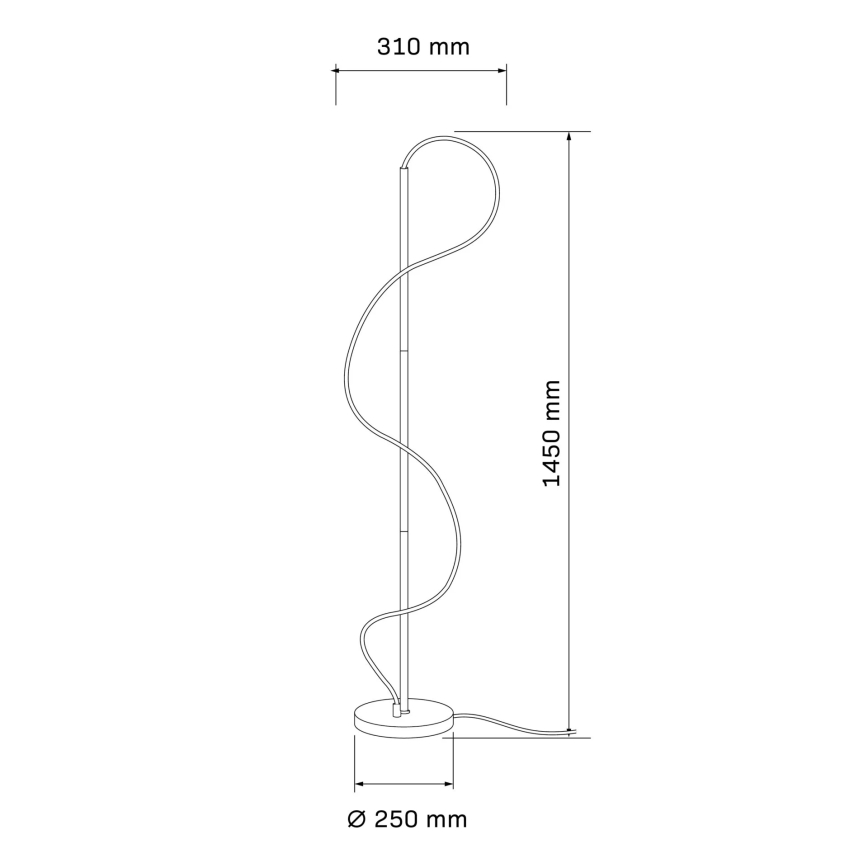 LED-golvlampa EMMA LED/24W/230V, guldfärgad