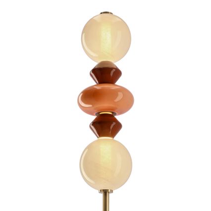 LED-golvlampa FLORES LED/15W/230V guld/orange/brun