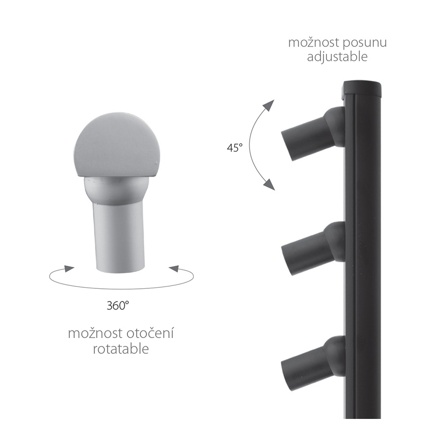 LED Golvlampa PICCO 3xLED/5,4W/500mA