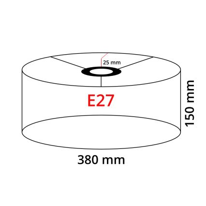 LED golvlampa TUNJA 1xE27/20W/230V Ø 38 cm matt krom/brun