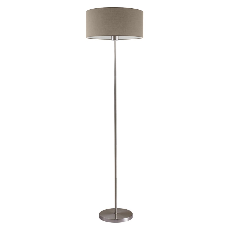 LED-golvlampa TUNJA 1xE27/20W/230V Ø 38 cm matt krom/taupe
