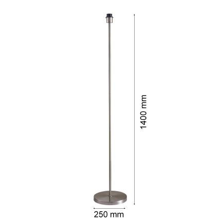 LED-golvlampa TUNJA 1xE27/20W/230V Ø 38 cm matt krom/taupe