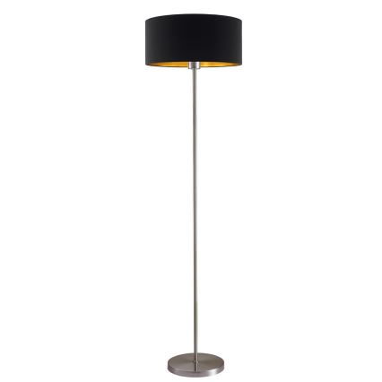 LED-golvlampa TUNJA 1xE27/20W/230V Ø 38 cm mattkrom/svart