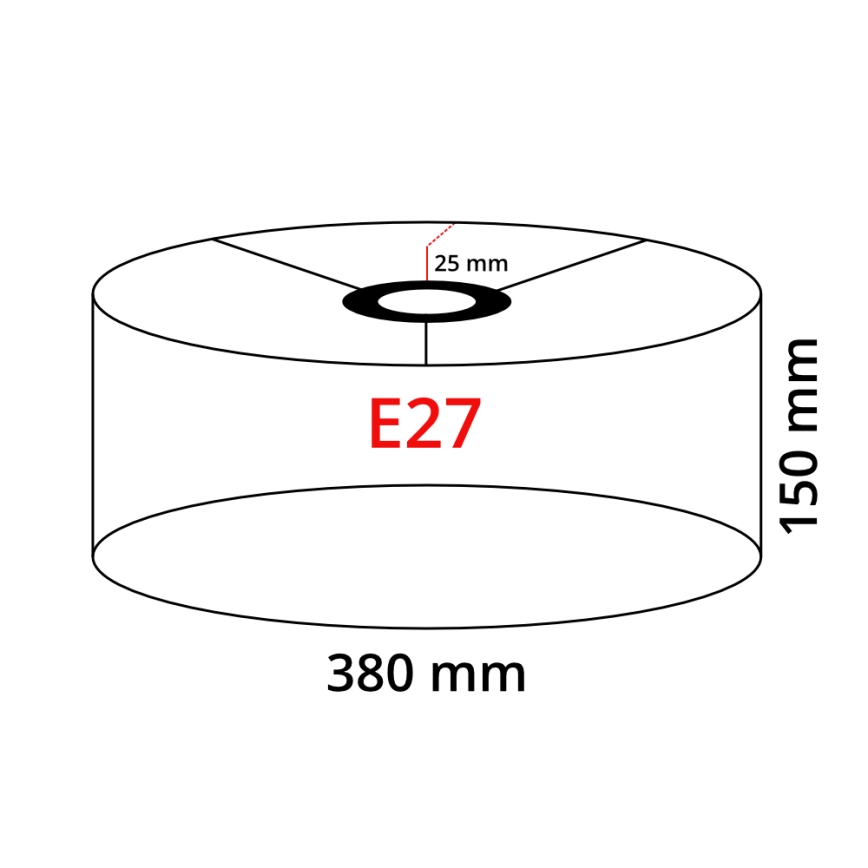 LED-golvlampa TUNJA 1xE27/20W/230V Ø 38 cm svart/brun