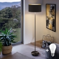 LED-golvlampa TUNJA 1xE27/20W/230V Ø 38 cm svart