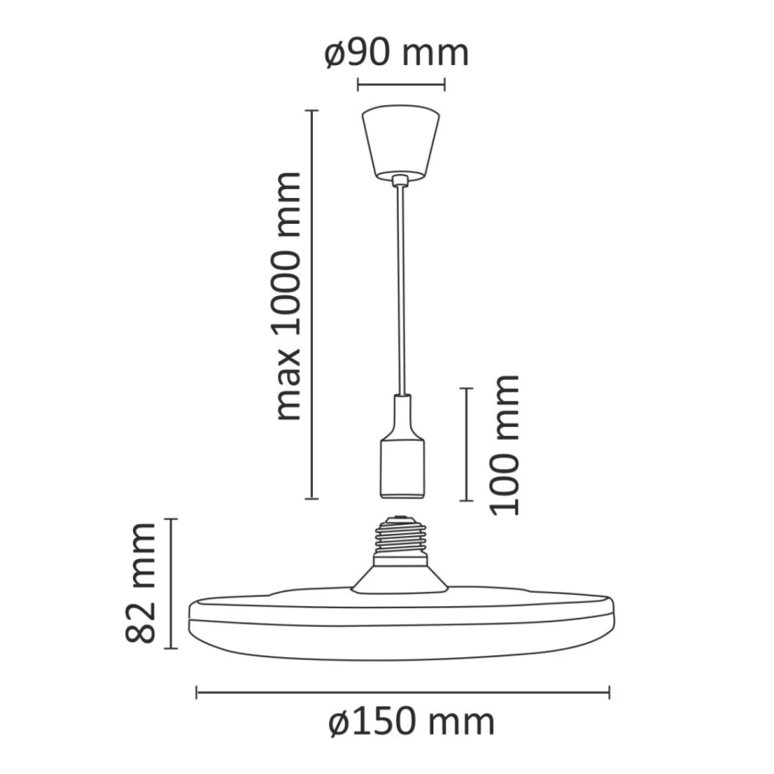LED Hängande lampa KIKI 1xE27/10W/230V grön