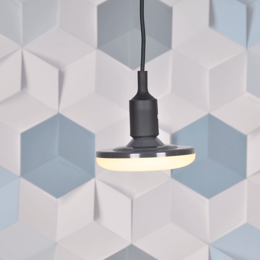 LED Hängande lampa KIKI 1xE27/10W/230V svart