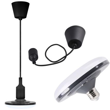 LED Hängande lampa KIKI 1xE27/10W/230V svart