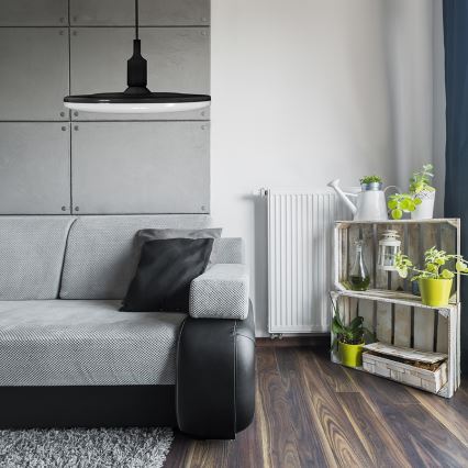 LED Hängande lampa KIKI 1xE27/15W/230V svart