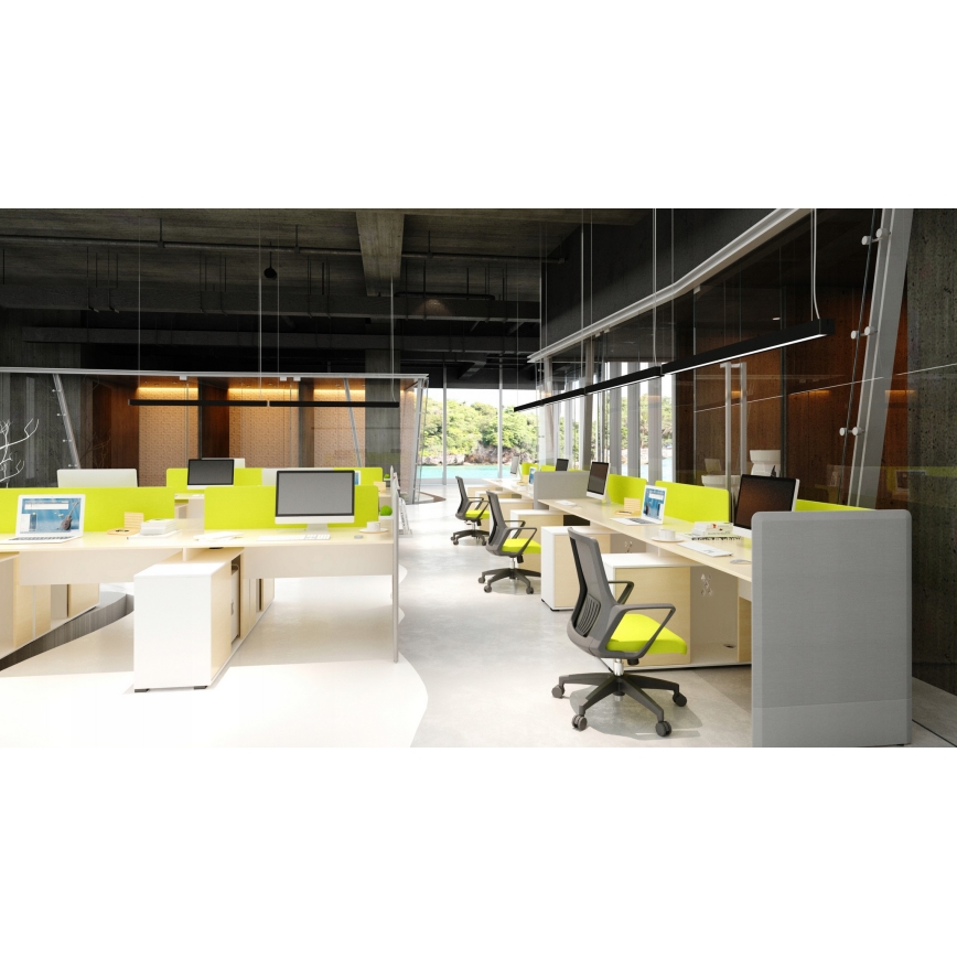 LED-hänglampa med kabel LED/44W/230V 6000K 120 cm svart