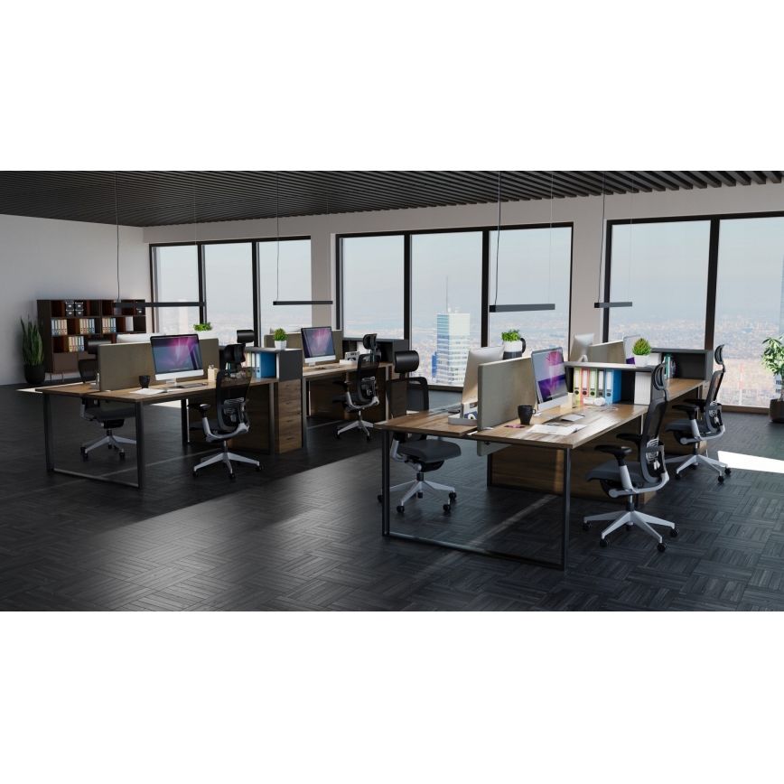 LED-hänglampa med kabel LED/44W/230V 6000K 120 cm svart