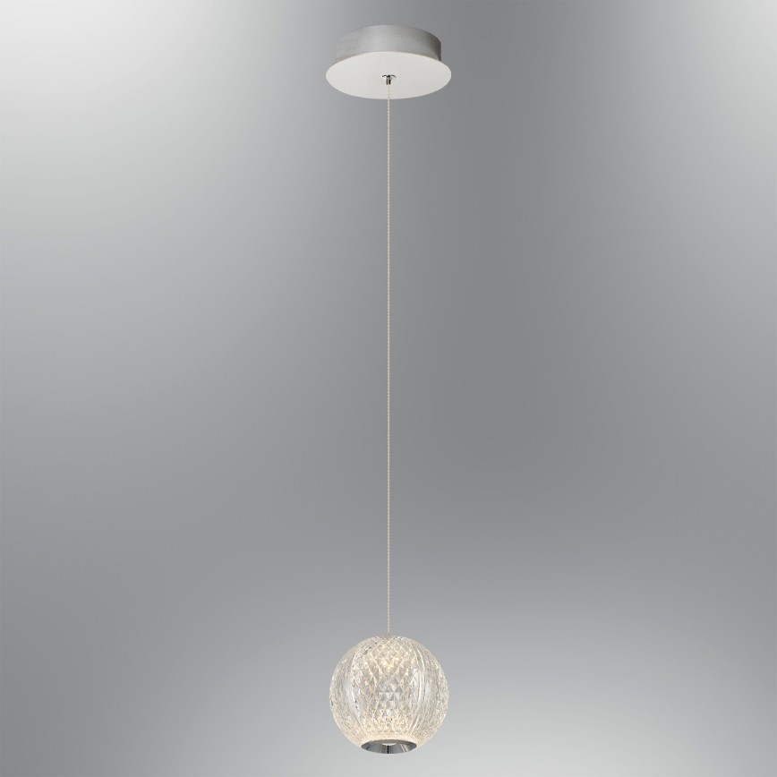 LED-hänglampa på kabel CREMONA LED/5W/230V 3000K mattkrom