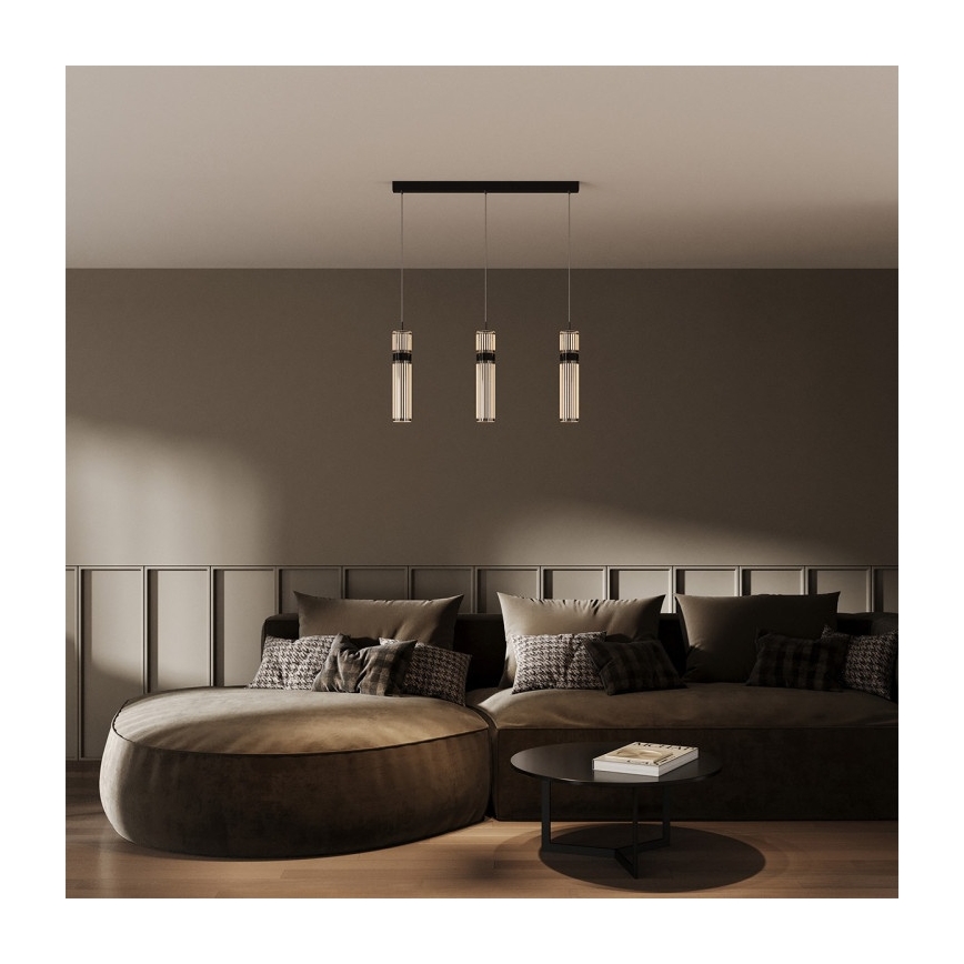 LED-hänglampa på vajer AMBIENTE 3xLED/6W/230V 3000/4000/6000K svart