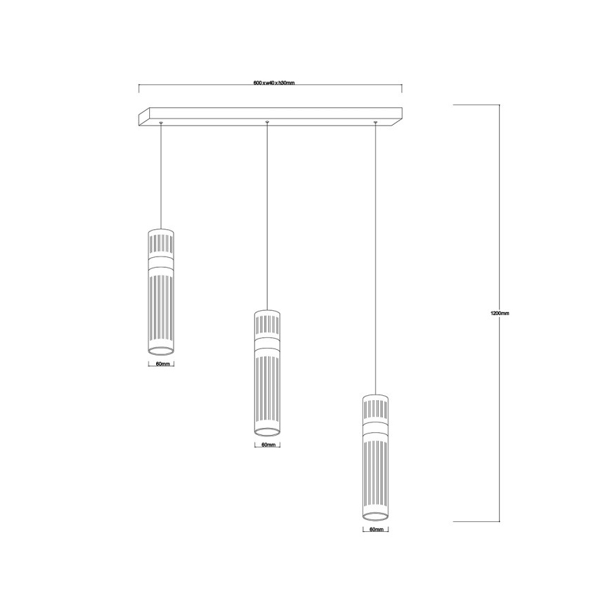 LED-hänglampa på vajer AMBIENTE 3xLED/6W/230V 3000/4000/6000K svart