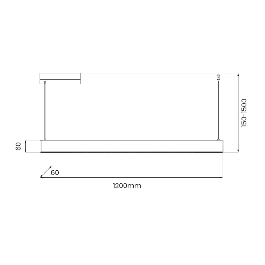 LED-hänglampa på vajer LINEA LED/36W/230V 3000/4000/5700K CRI 90 vit