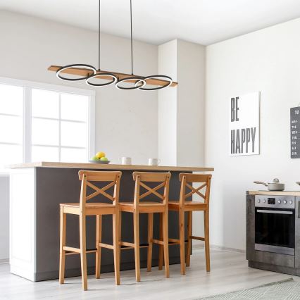 LED-hänglampa på vajer MELISA LED/35W/230V furu