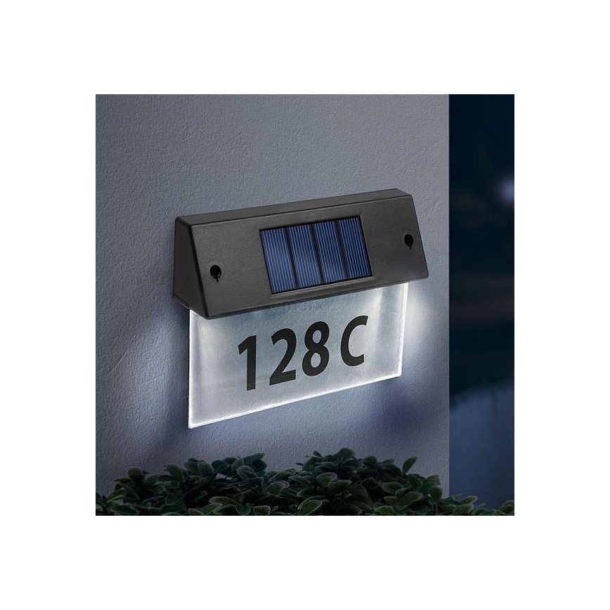 LED husnummer med solceller LED/1,2V/600 mAh IP44