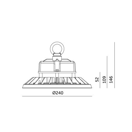 LED industriell taklampa RIO PRO HIGHBAY LED/100W/230V 4000K IP65
