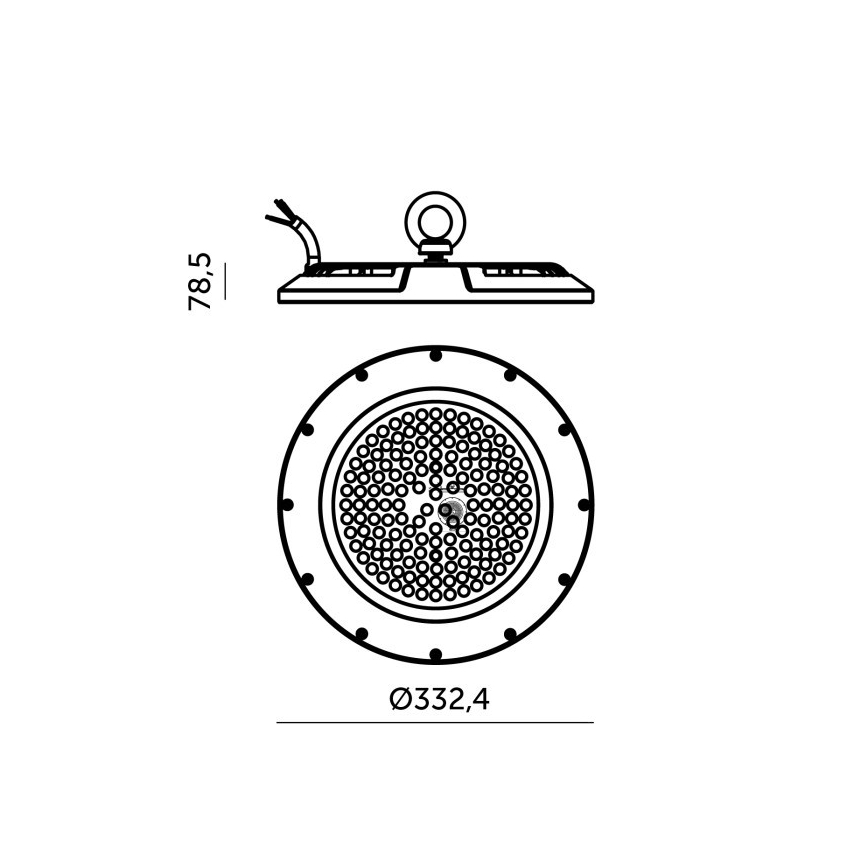 LED industriellt tekniskt ljus GRAZA HIGHBAY LED/200W/230V 4000K IP65