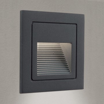 LED Infälld armatur LORO LED/2W/230V IP65 antracit