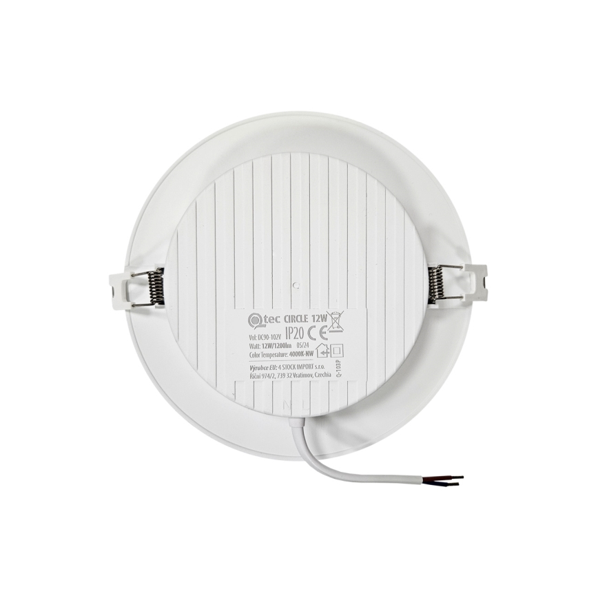 LED infälld belysning CIRCLE LED/12W/230V 4000K diameter 17 cm vit