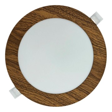 LED infälld belysning CIRCLE LED/12W/230V 4200K diameter 16,7 cm brun