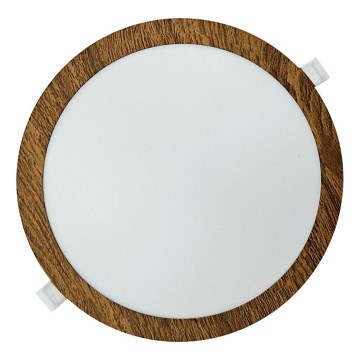LED infälld belysning CIRCLE LED/24W/230V 4200K diameter 29,6 cm brun