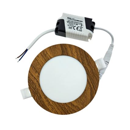 LED infälld belysning CIRCLE LED/6W/230V 4200K diameter 11,8 cm brun