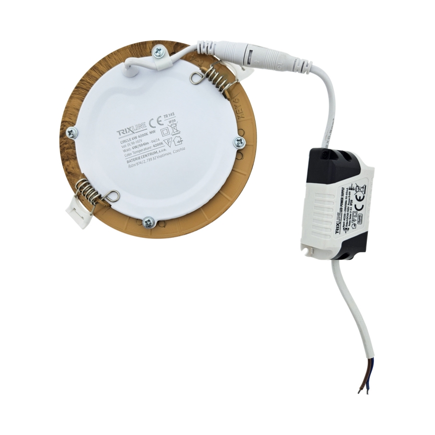 LED infälld belysning CIRCLE LED/6W/230V 4200K diameter 11,8 cm brun