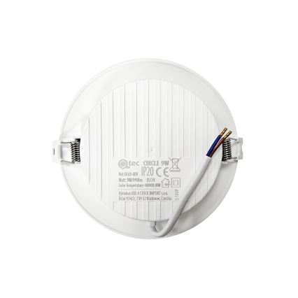 LED infälld belysning CIRCLE LED/9W/230V 4000K diameter 14,5 cm vit