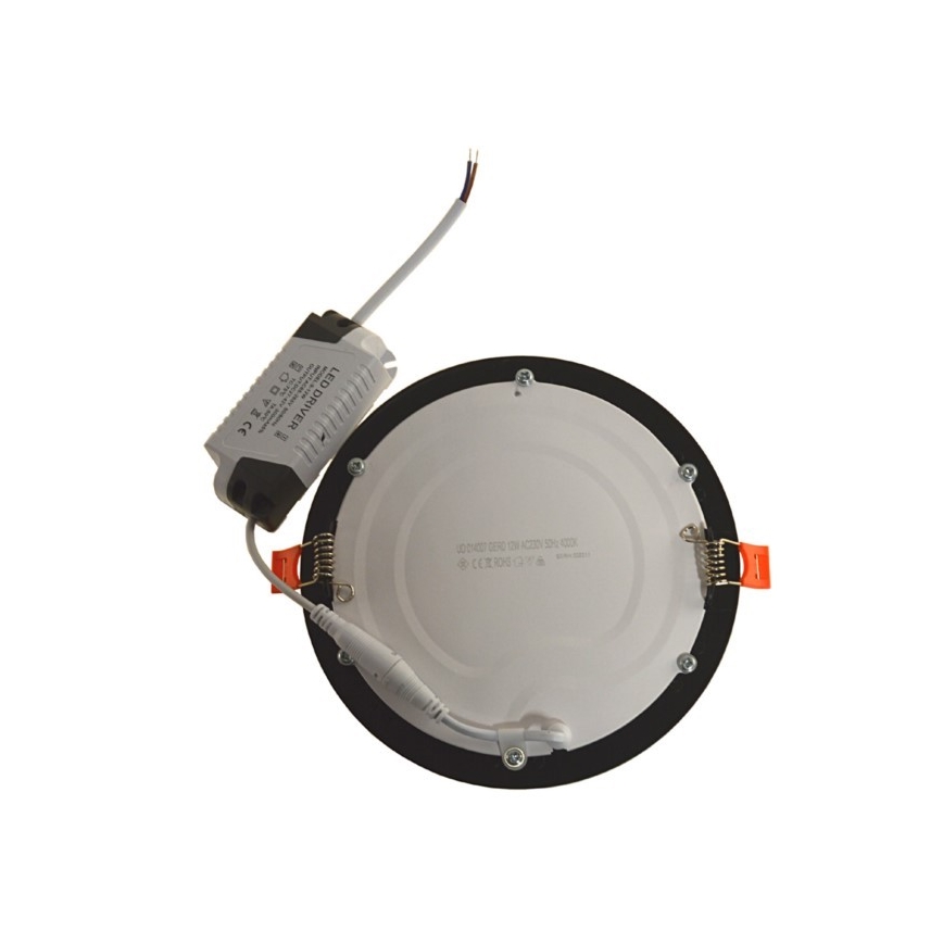 LED infälld belysning GERD LED/12W/230V 4000K svart