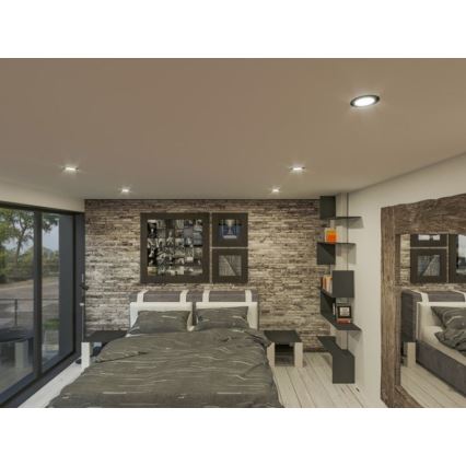 LED infälld belysning LED/18W/230V 4000K diameter 11,5 cm svart