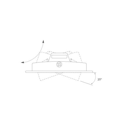 LED infälld belysning LED/18W/230V 4000K diameter 11,5 cm svart