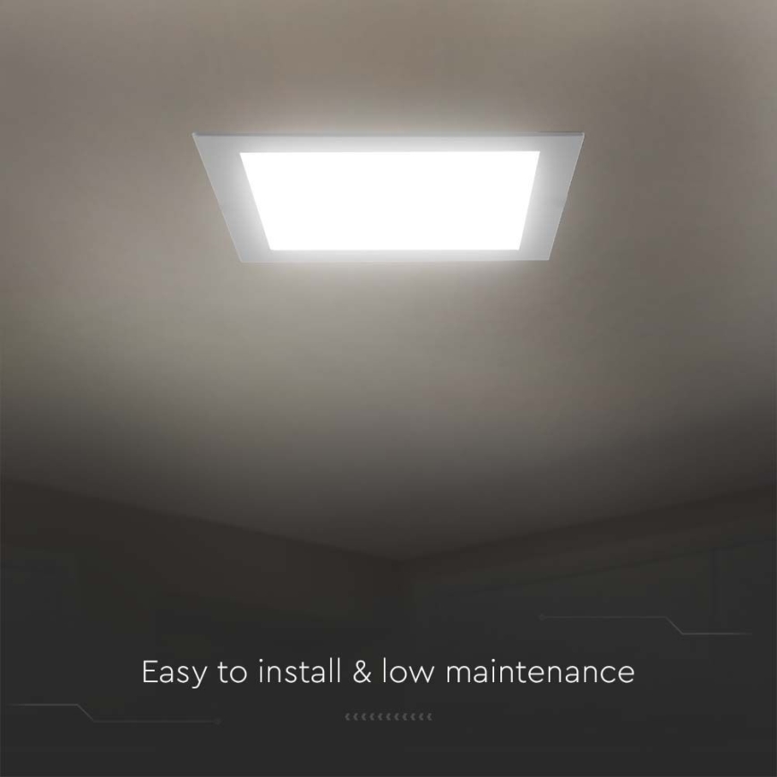 LED infälld belysning LED/24W/230V 29,5x29,5 cm 6500K vit