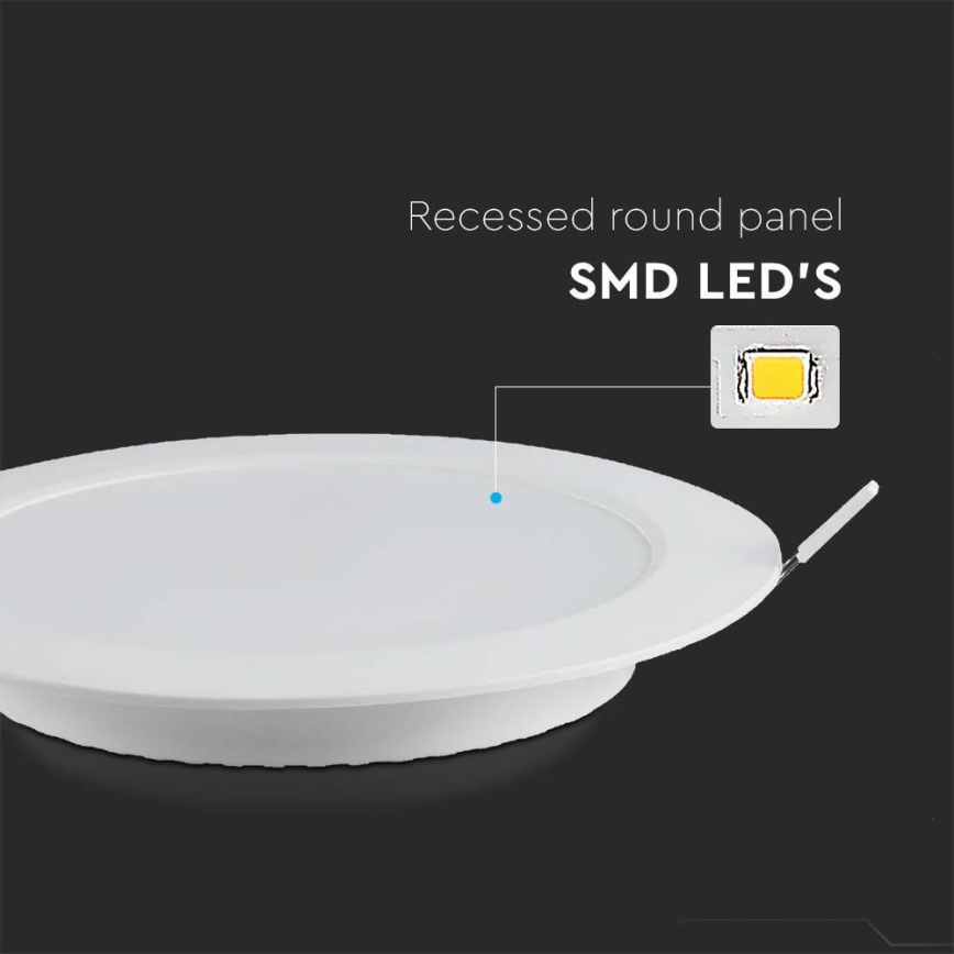 LED infälld belysning LED/24W/230V diameter 29,6 cm 6500K vit