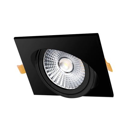 LED infälld belysning LED/6W/230V 3000K 8,5x8,5 cm svart