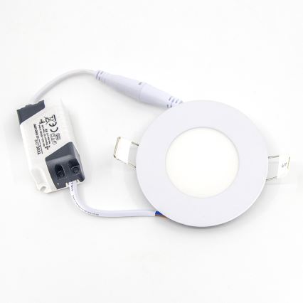 LED infälld belysning QTEC LED/3W/230V 4200K diameter 8,3 cm