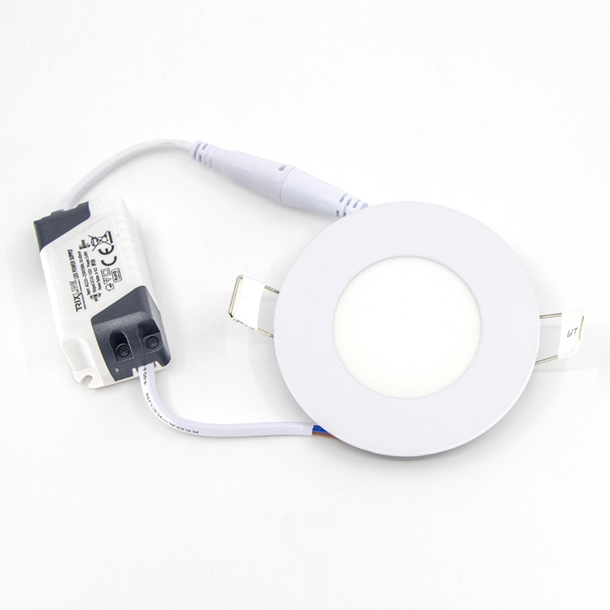 LED infälld belysning QTEC LED/3W/230V 4200K diameter 8,3 cm