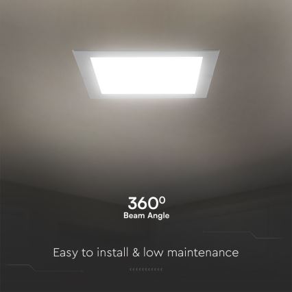 LED infälld belysning SAMSUNG CHIP LED/18W/230V 3000K 22x22 cm vit