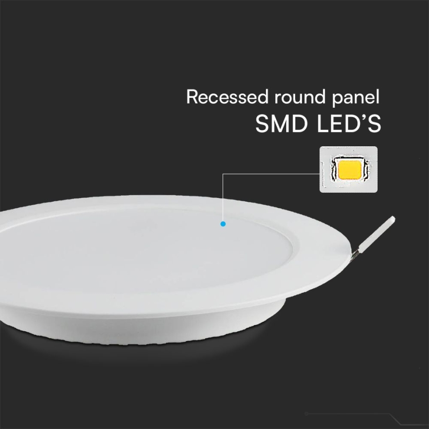 LED infälld belysning SAMSUNG CHIP LED/18W/230V 6500K diameter 22 cm vit