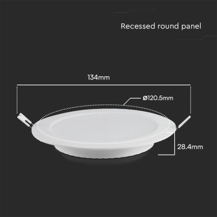 LED infälld belysning SAMSUNG CHIP LED/6W/230V 3000K diameter 12 cm vit