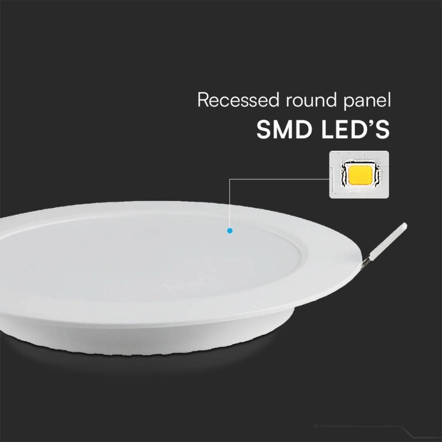 LED infälld belysning SAMSUNG CHIP LED/6W/230V 4000K diameter 12 cm vit