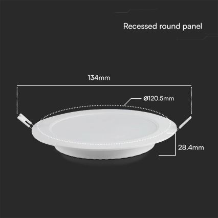 LED infälld belysning SAMSUNG CHIP LED/6W/230V 4000K diameter 12 cm vit