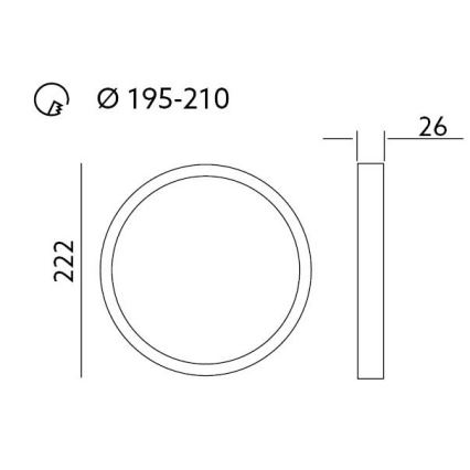 LED infälld belysning SIGARO PT LED/18W/230V 4000K IP40